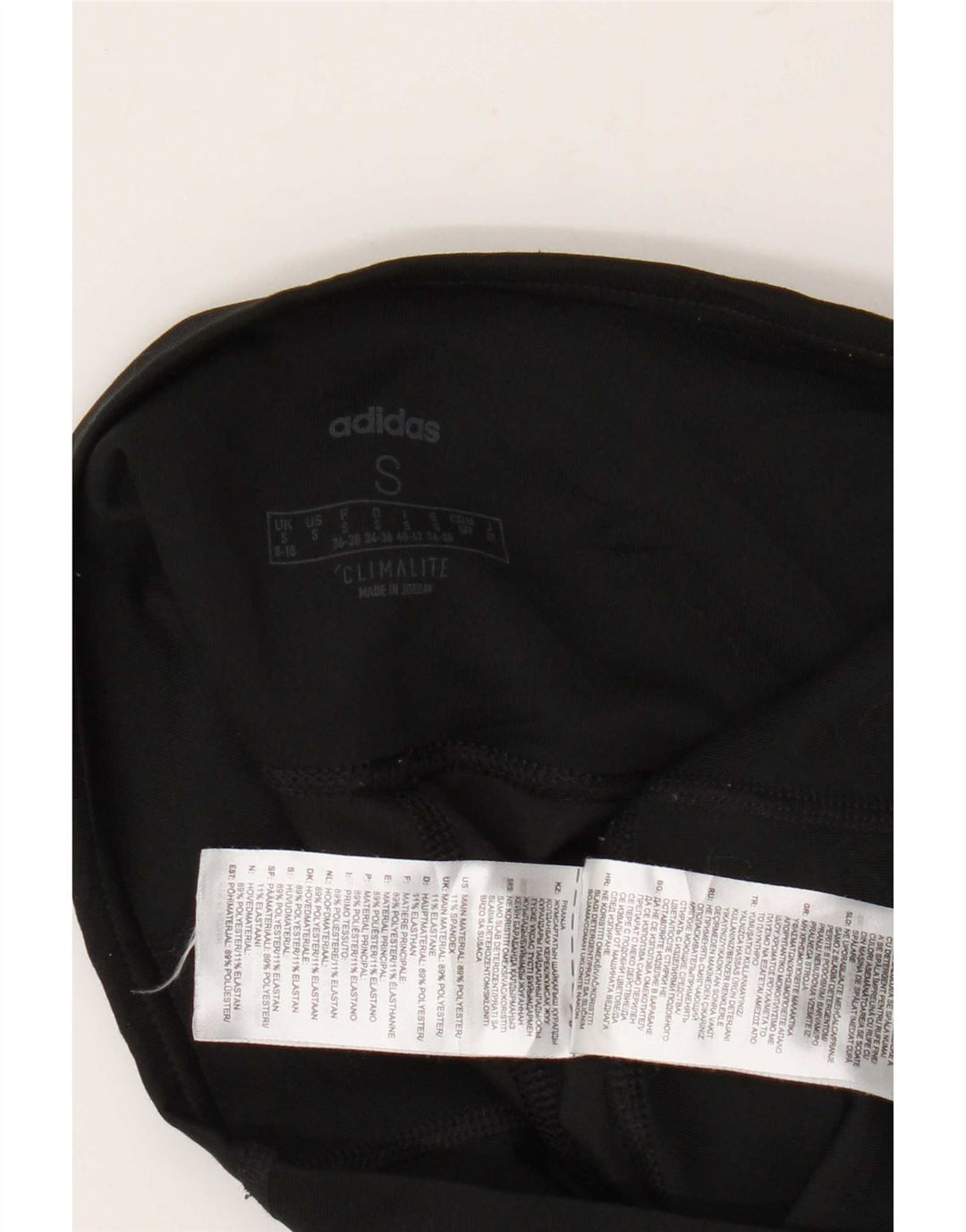 Adidas Leggings Climalite para mujer Reino Unido 8/10 Pequeño Negro Poliéster