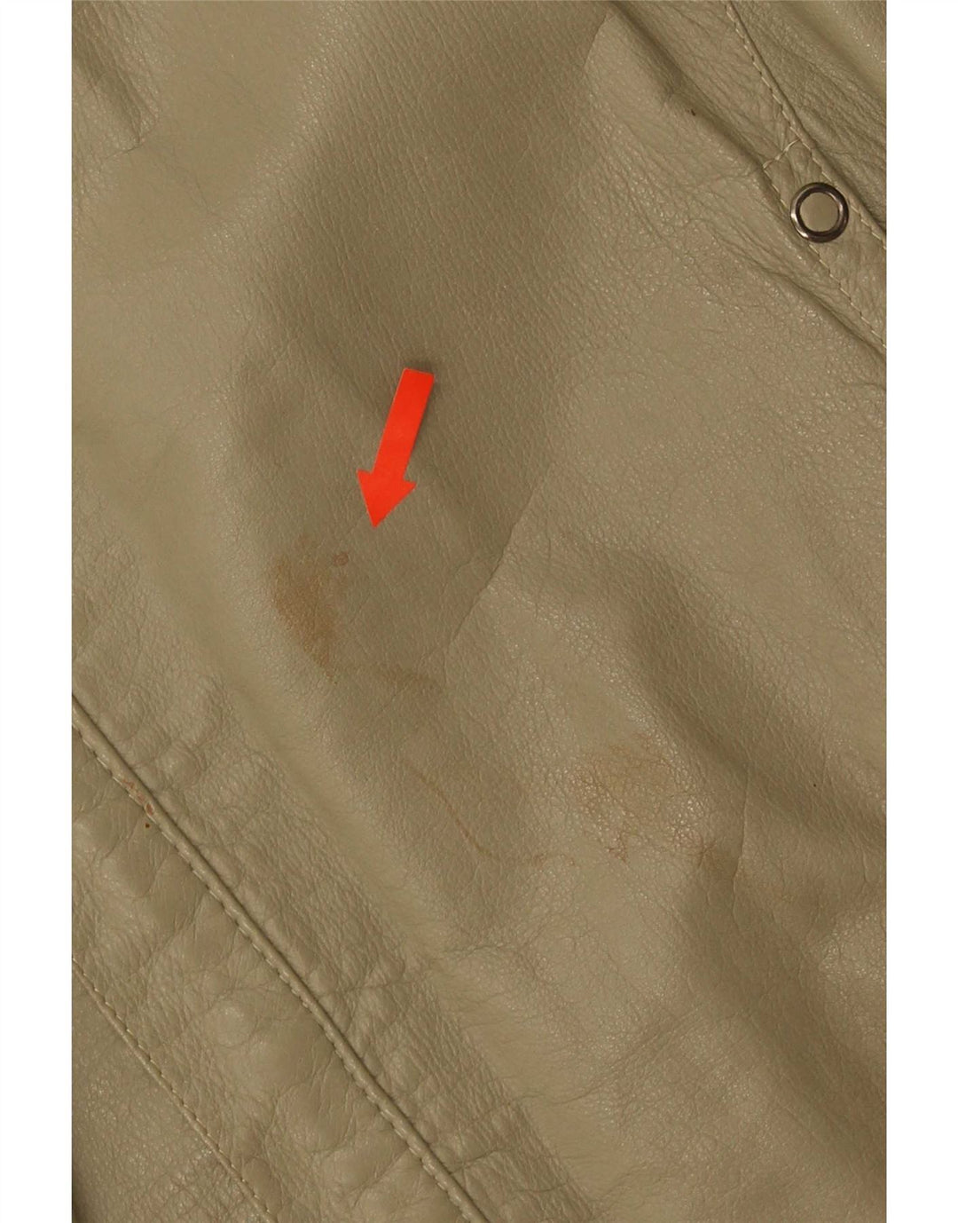 Chaqueta de cuero vintage para hombre Reino Unido 38 Caqui medio