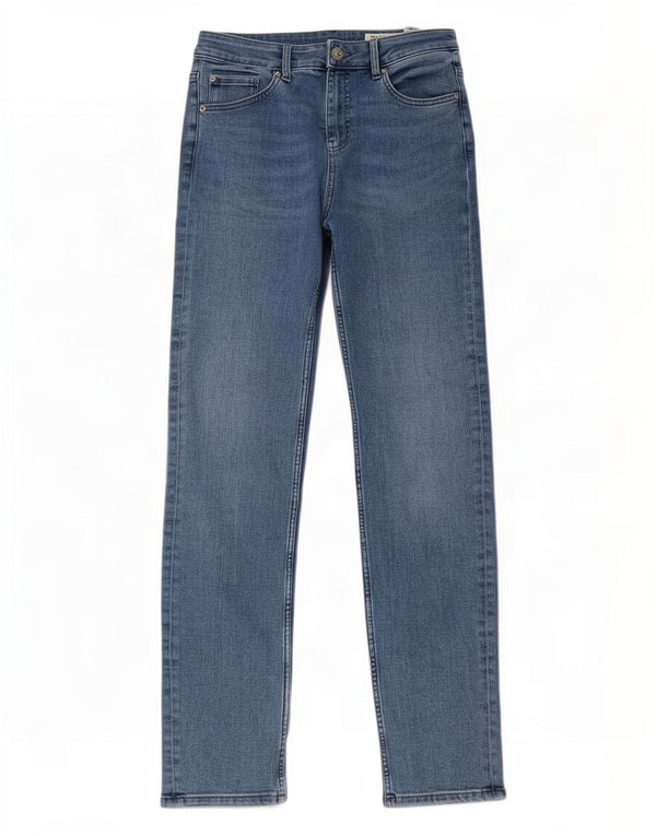 Marks & Spencer Jeans rectos The Sienna para mujer UK 12 Medium W30 L31 Azul