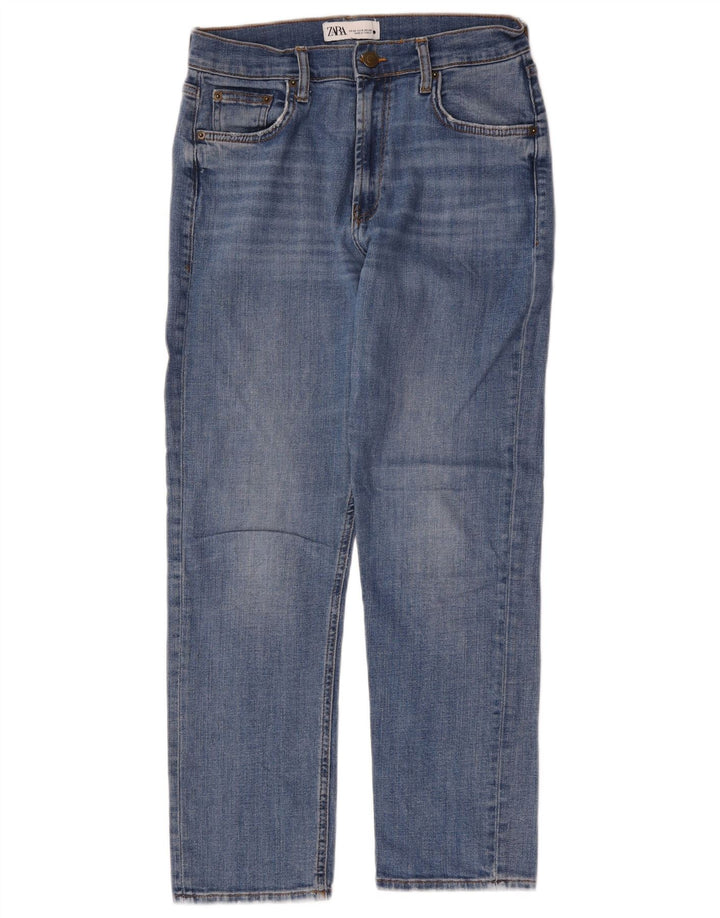 Zara Jeans Rectos Mujer EU 40 Medium W30 L27 Azul