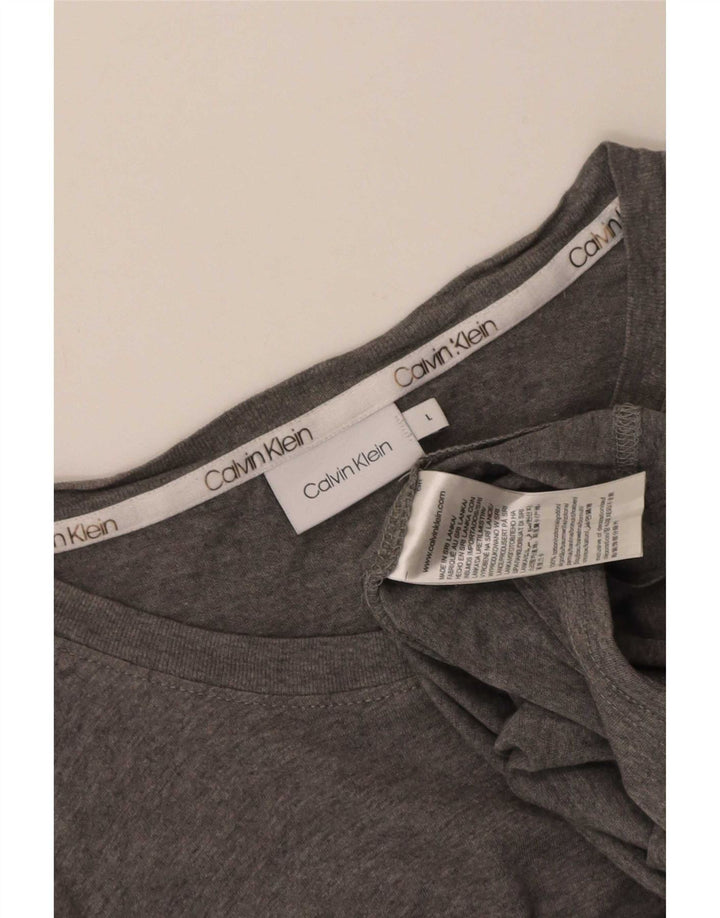 Calvin Klein - Camiseta para hombre, talla grande, algodón gris