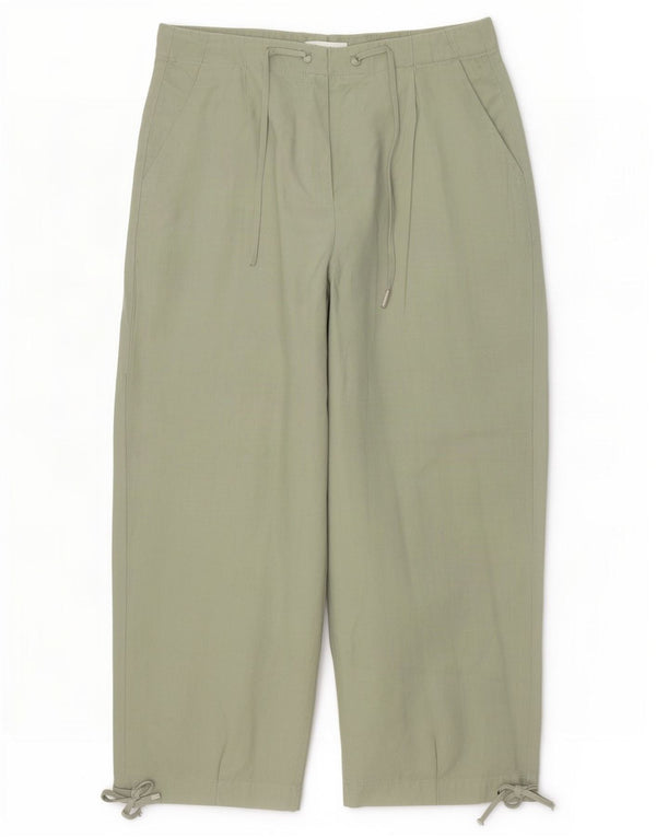 Marks & Spencer Pantalones Cortos de Cintura Alta para Mujer UK 40 Large W32 L26 Khak