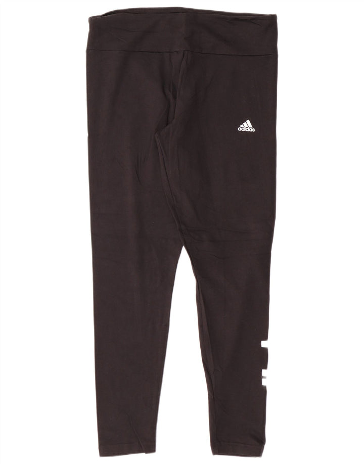 ADIDAS Leggings gráficos para mujer Reino Unido 40/18 Grande Negro