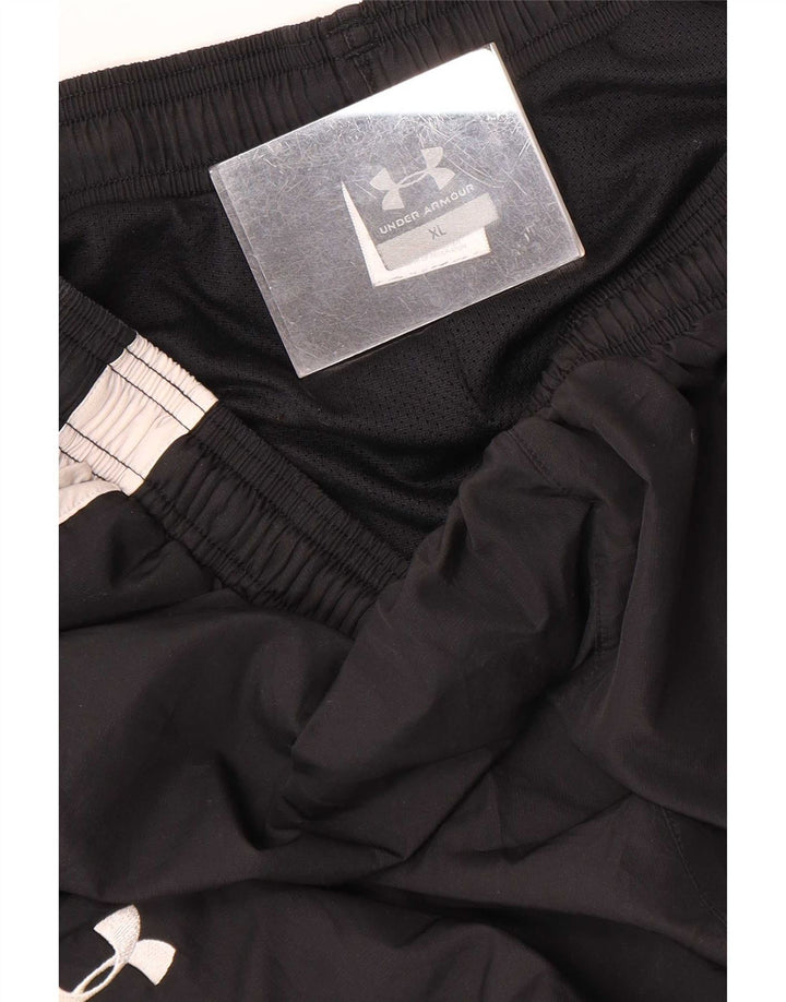 Under Armour Pantalones de chándal para hombre XL Poliéster color block negro
