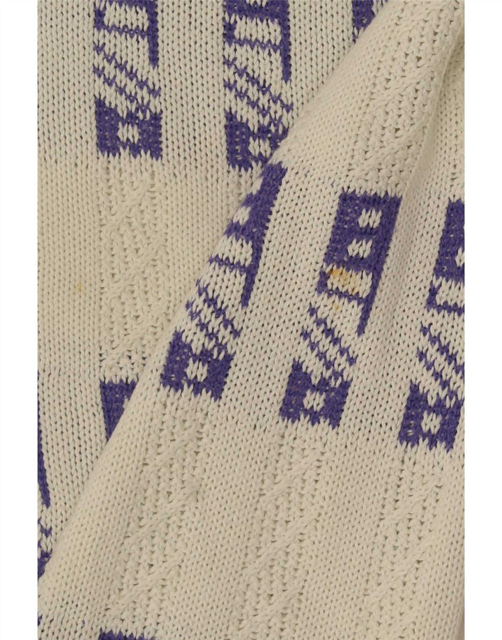 Eisbar Jersey De Cuello Redondo Hombre XL Blanco Geométrico