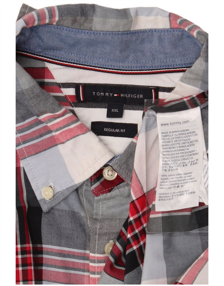 Tommy Hilfiger Camisa Regular Fit para Hombre 2XL Algodón A Cuadros Multicolor