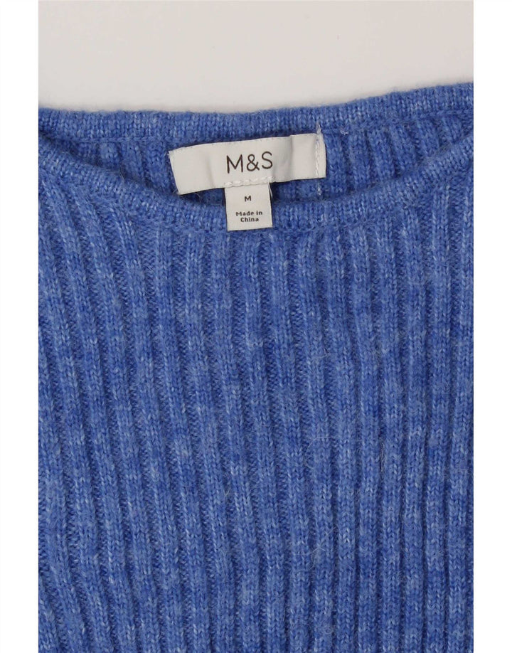 Marks & Spencer Jersey con Cuello Barco para Mujer UK 40 Azul Medio