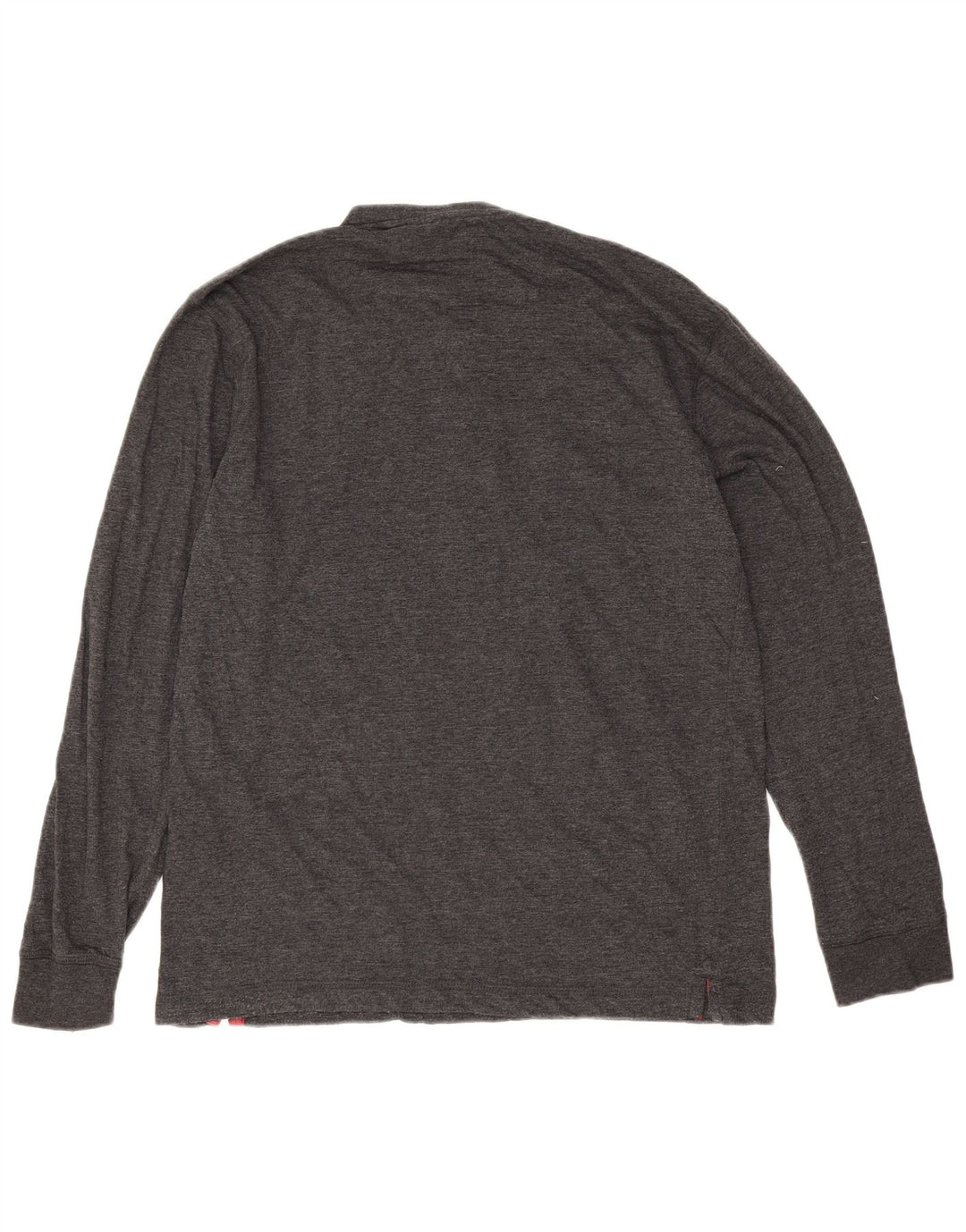 Chaps Top para hombre de manga larga de algodón moteado gris medio