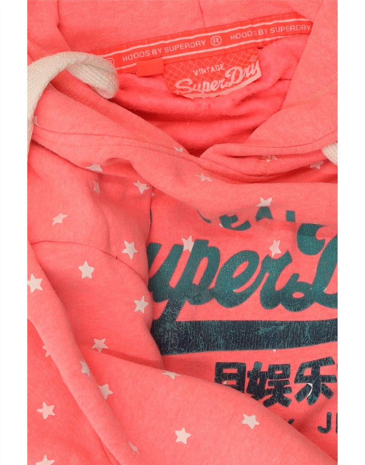 Superdry Jersey con capucha gráfica para mujer UK 40 XL Algodón con lunares rosas