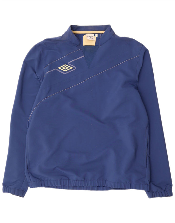 Umbro Mens Graphic Pullover Chándal Top Chaqueta Grande Azul Rayas