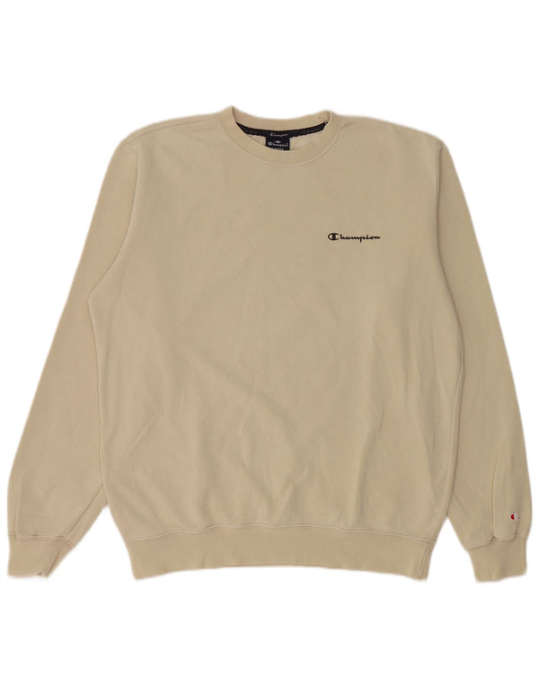 Champion Sudadera Jumper para Hombre Large Beige