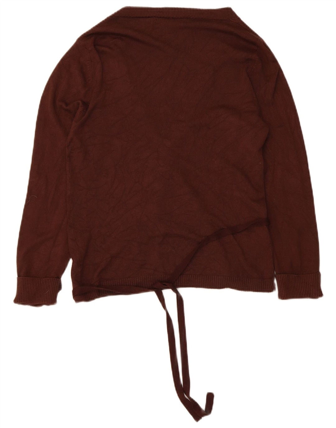 Zara - Cárdigan cruzado para mujer, talla 42, rayón marrón medio