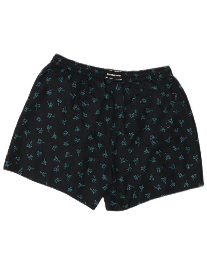 COAST Shorts de baño gráficos para hombre Poliéster negro mediano