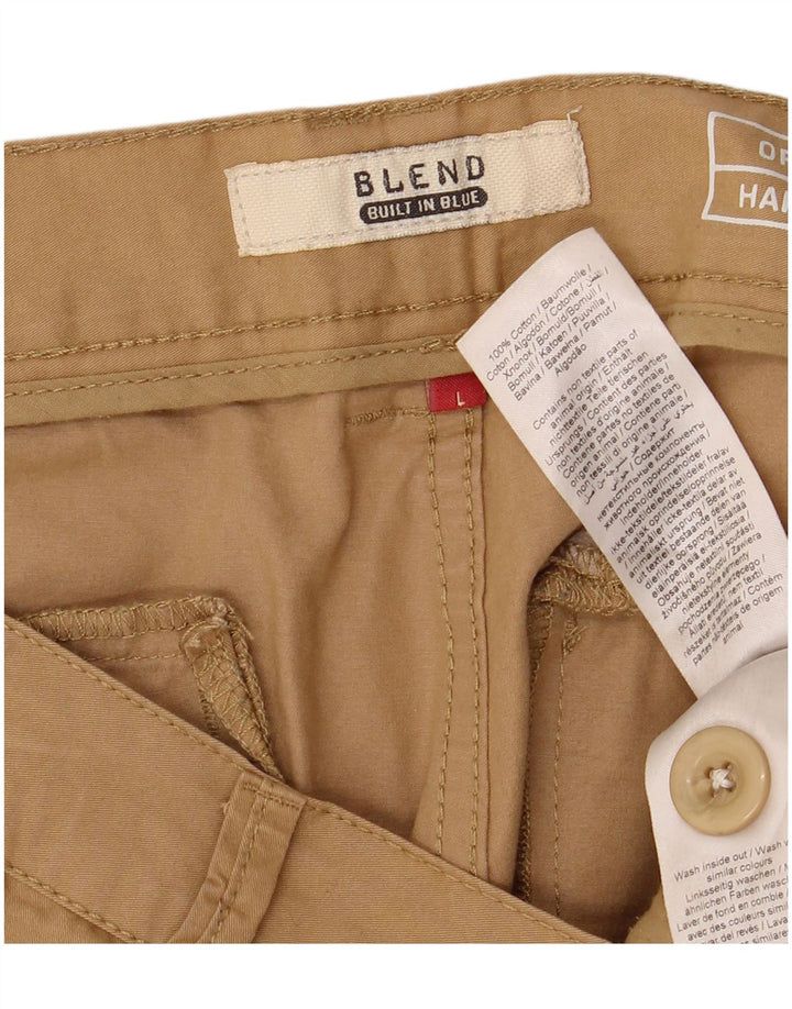 Blend Pantalones cortos chinos para hombre grande W36 Algodón beige