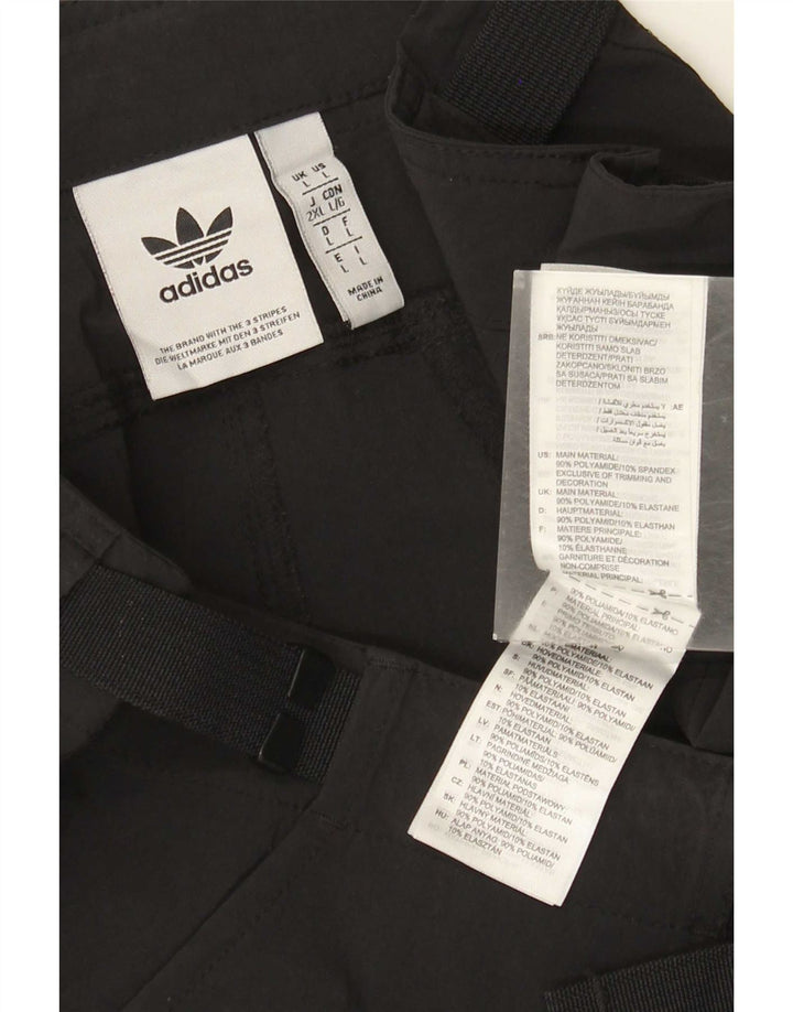 Adidas - Pantalones cortos cargo para hombre, talla grande, W36, poliamida negra