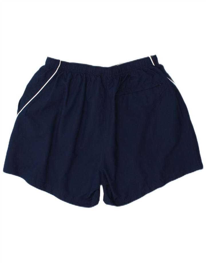 Nike Pantalones cortos deportivos para hombre XL Poliéster a rayas azul marino