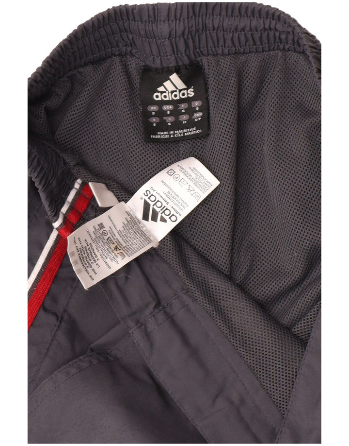 Adidas Hombre Graphic Chándal Pantalones Pequeño Gris Poliéster