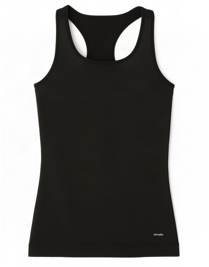 Adidas Mujer Climalite Chaleco Top UK 12/14 Medio Negro Poliéster