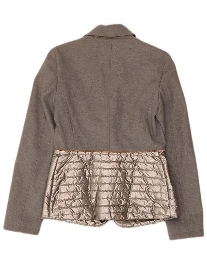 ALVIERO MARTINI Chaqueta blazer acolchada para mujer IT 38 XS Gris Colorblock