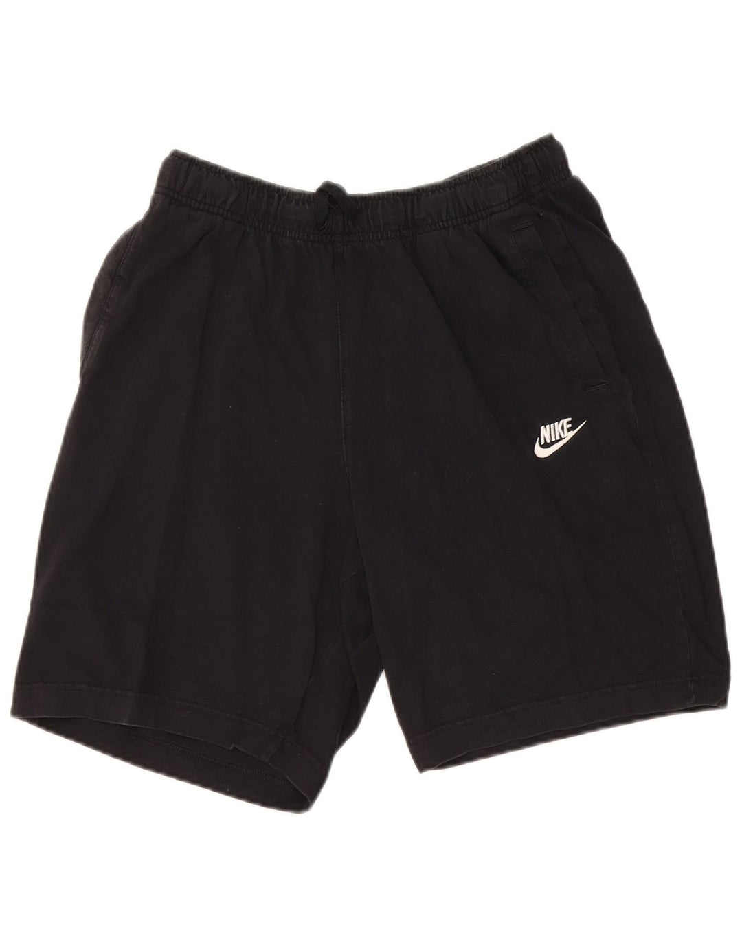 Pantalones cortos deportivos Nike para hombre de algodón negro mediano