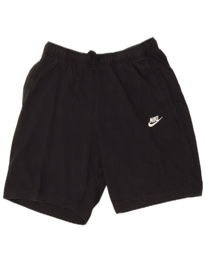 Pantalones cortos deportivos Nike para hombre de algodón negro mediano
