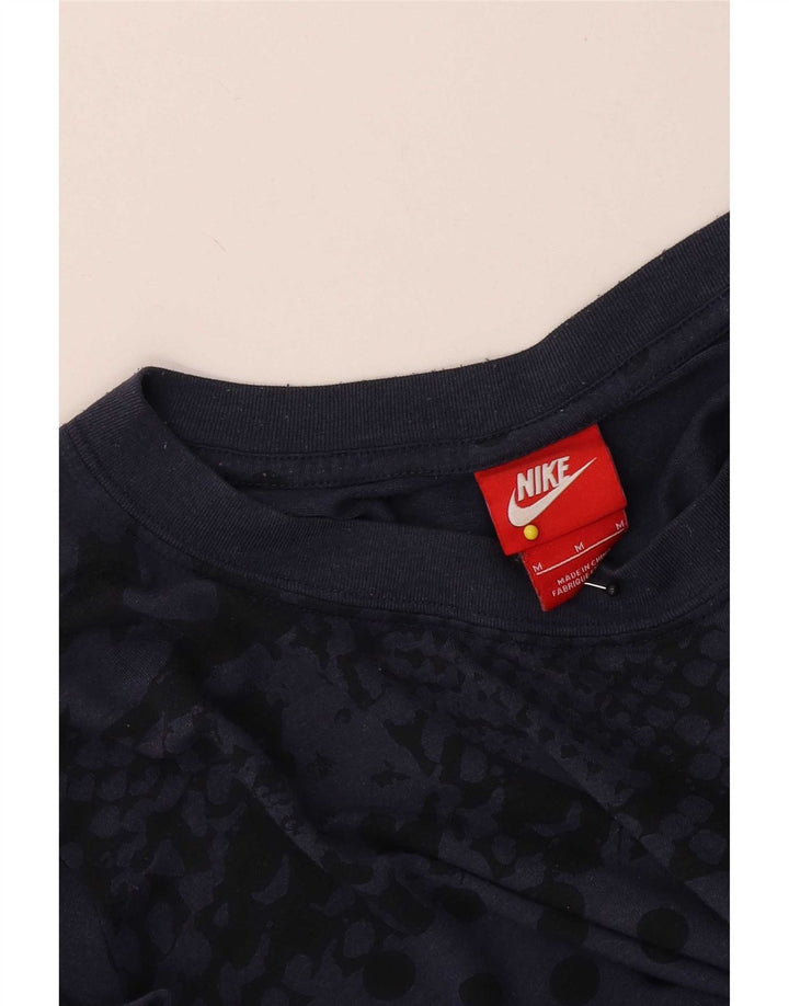 Nike - Camiseta con estampado abstracto para mujer, talla 40, talla M, color azul marino