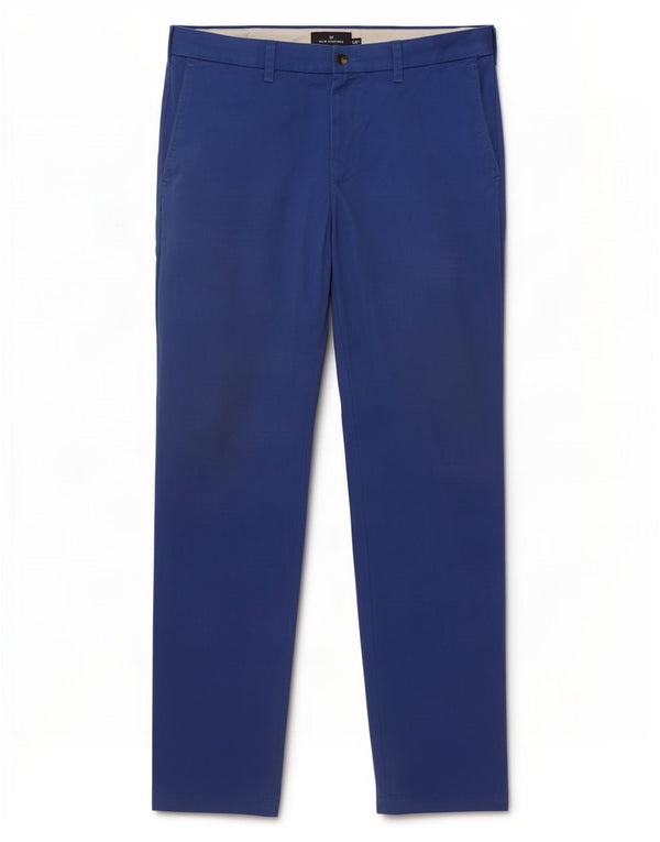 Marks & Spencer Pantalón chino recto azul Harbor para hombre W36 L31 Algodón