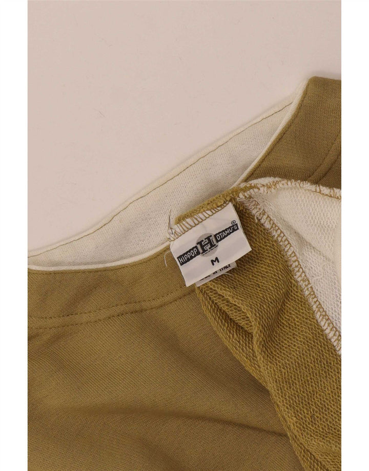 Vintage mujer oversized Cardigan suéter Reino Unido 14 Medium Khaki Colorblock