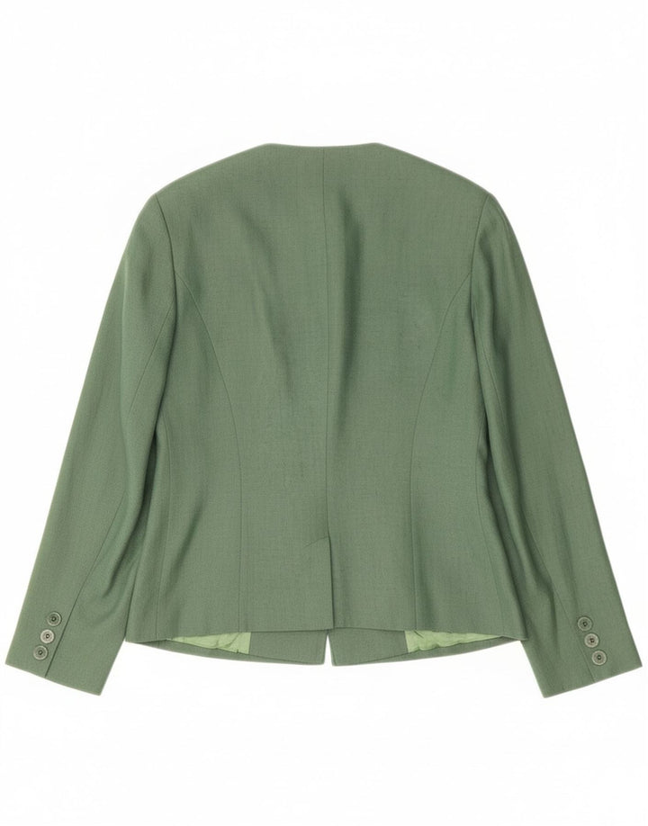 Gerry Weber Chaqueta tipo blazer de 1 botón para mujer EU 38 Lino verde medio