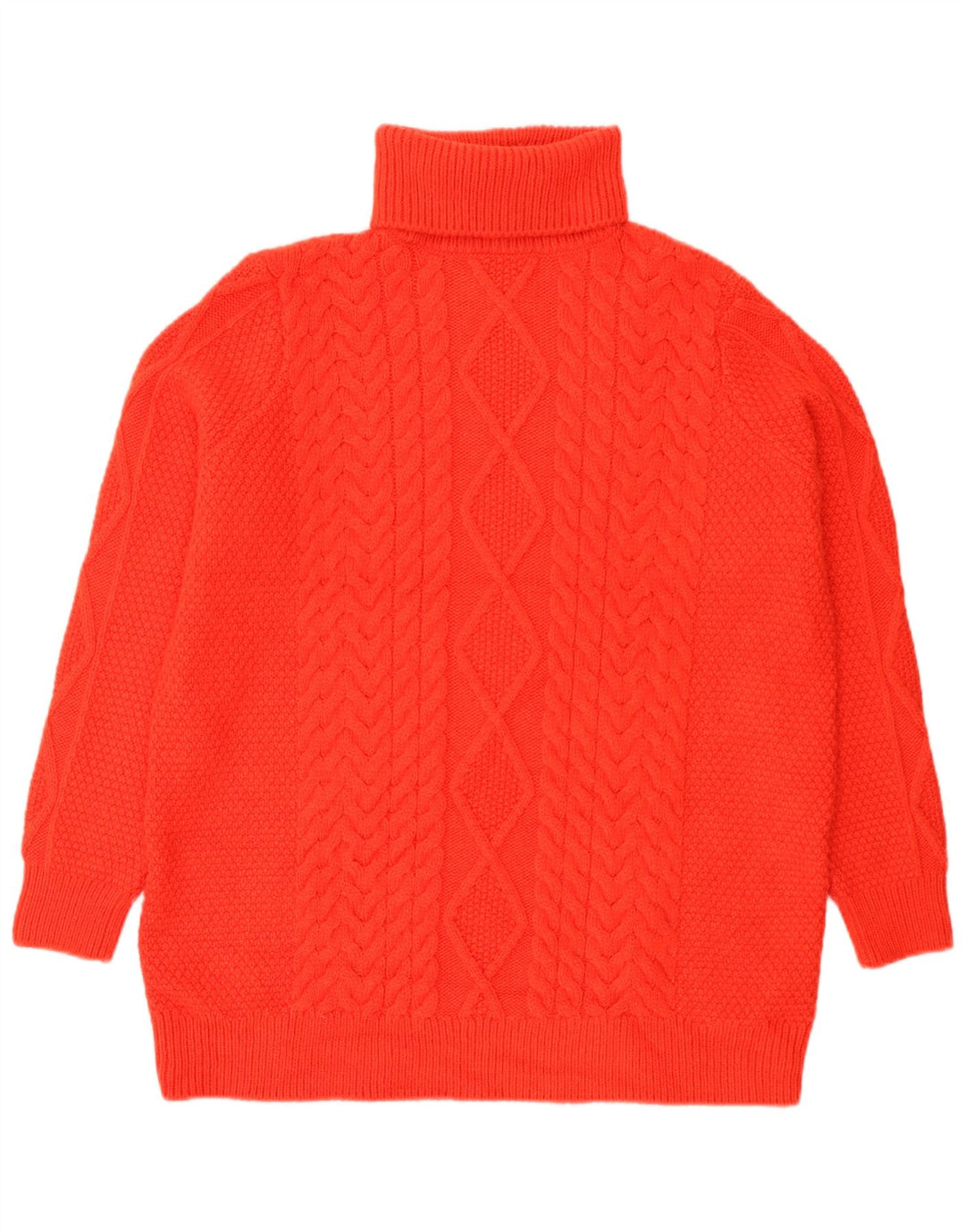 Marks & Spencer Jersey extragrande con cuello vuelto para mujer, talla 40, color rojo