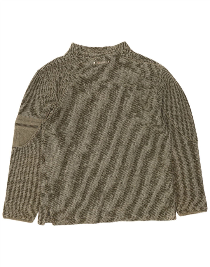 Weird Fish Hombre Sudadera Jumper Small Caqui Algodón