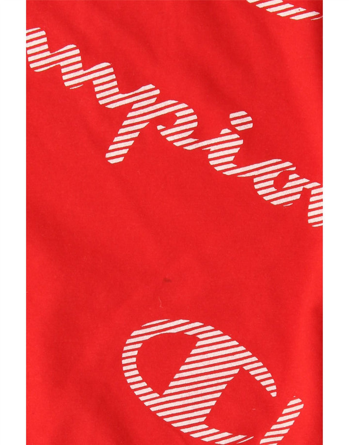 CHAMPION Camiseta gráfica para hombre Top grande de algodón rojo