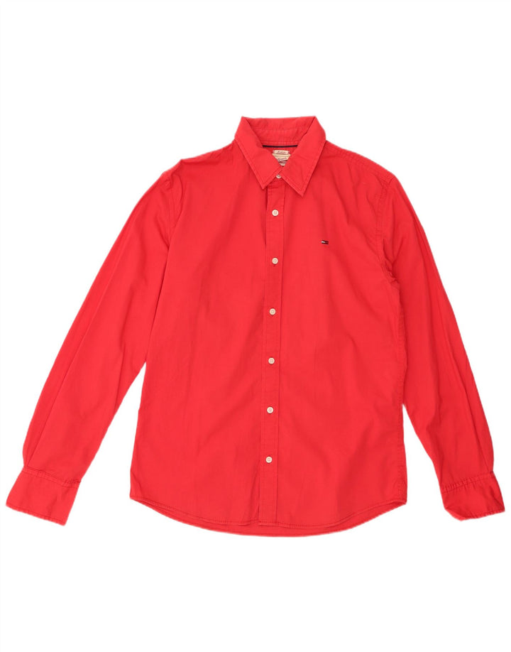 TOMMY HILFIGER Camisa de hombre Medium Red Cotton