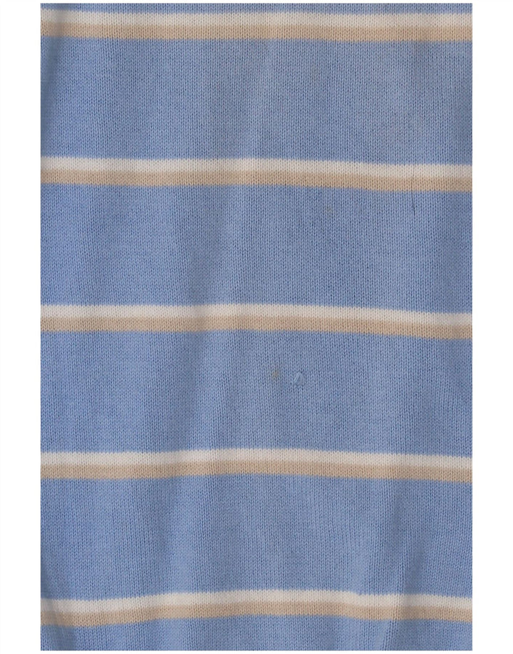 Kappa Hombre Jersey Con Cuello En V De Algodón A Rayas Azul Medio