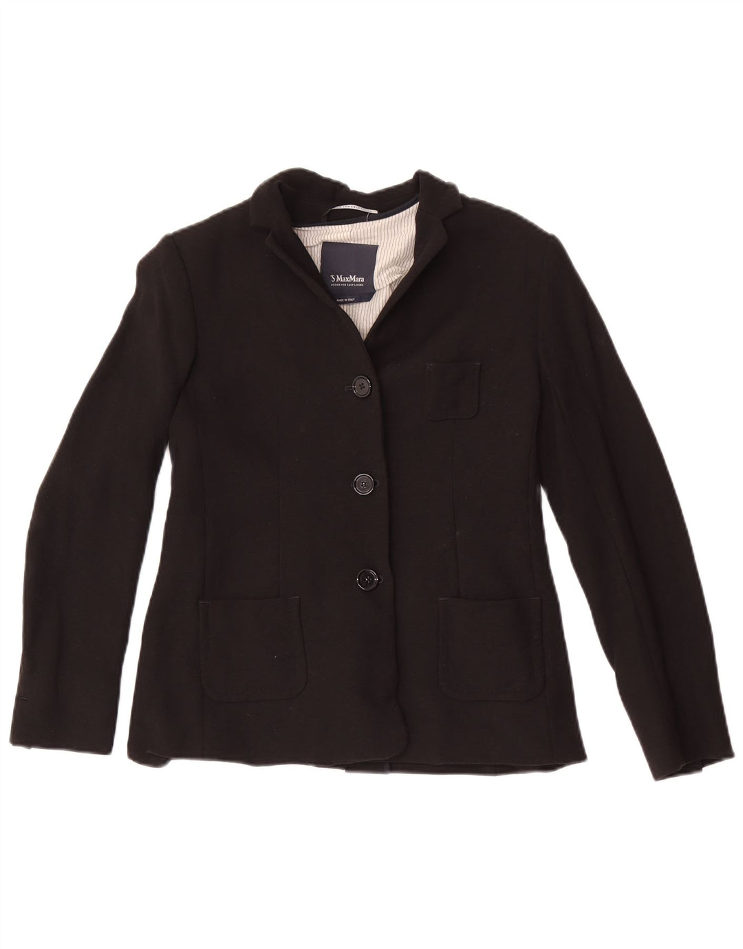 Max Mara Chaqueta Blazer de 3 Botones para Mujer UK 4 XS Negro