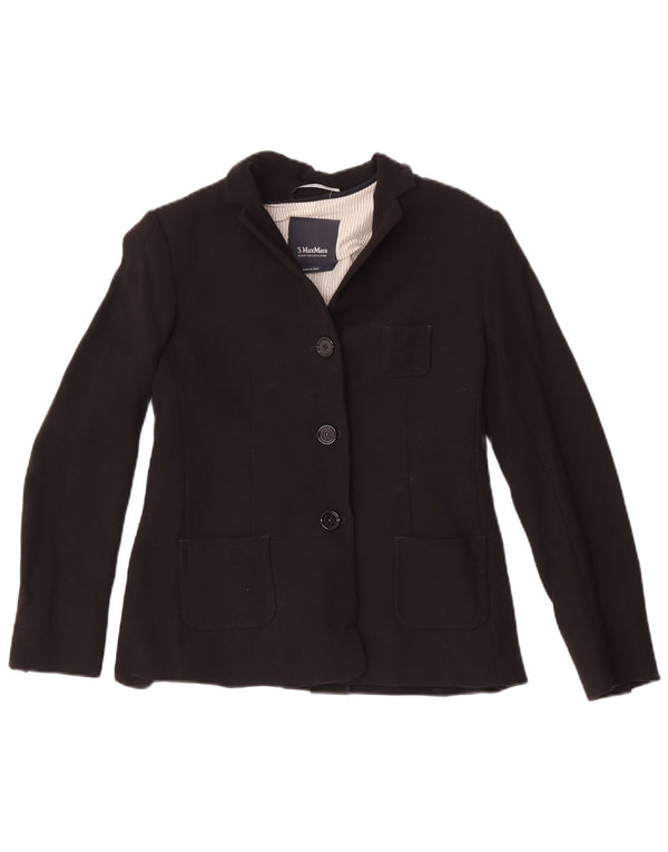 Max Mara Chaqueta Blazer de 3 Botones para Mujer UK 4 XS Negro