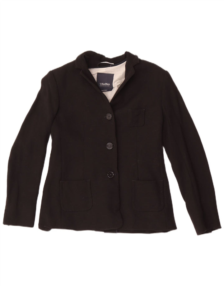 Max Mara Chaqueta Blazer de 3 Botones para Mujer UK 4 XS Negro