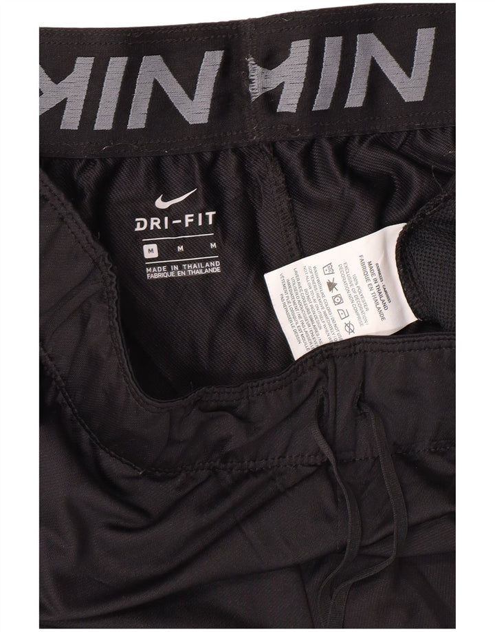 NIKE Pantalones cortos deportivos Dri Fit para mujer UK 14 Mediano Negro Poliéster