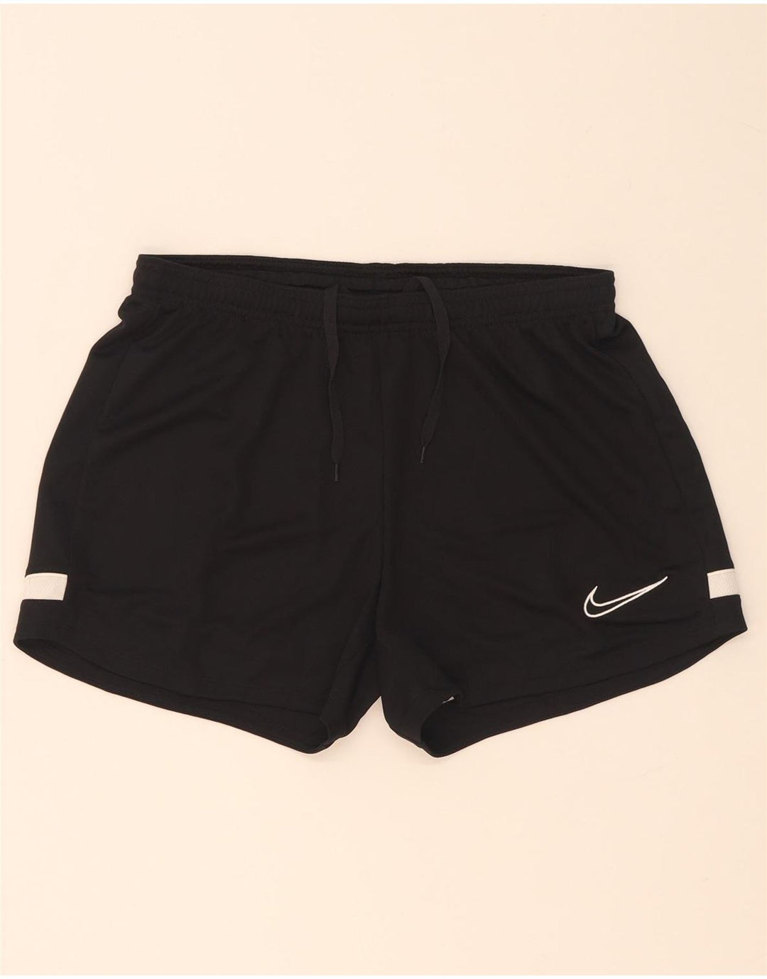 Nike - Pantalones cortos deportivos Dri Fit para mujer, talla M, color negro, poliéster