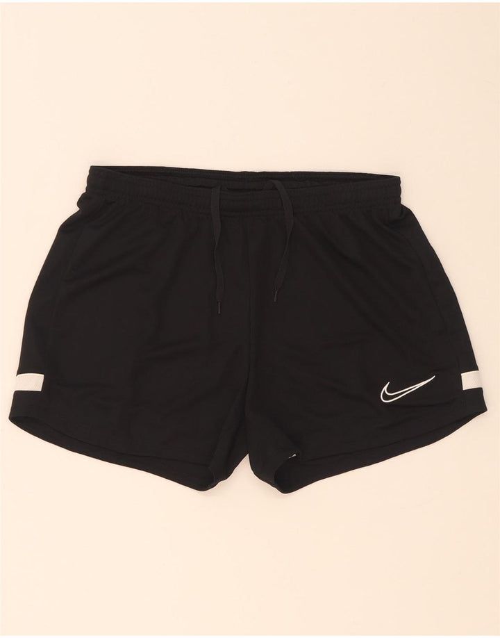 Nike - Pantalones cortos deportivos Dri Fit para mujer, talla M, color negro, poliéster