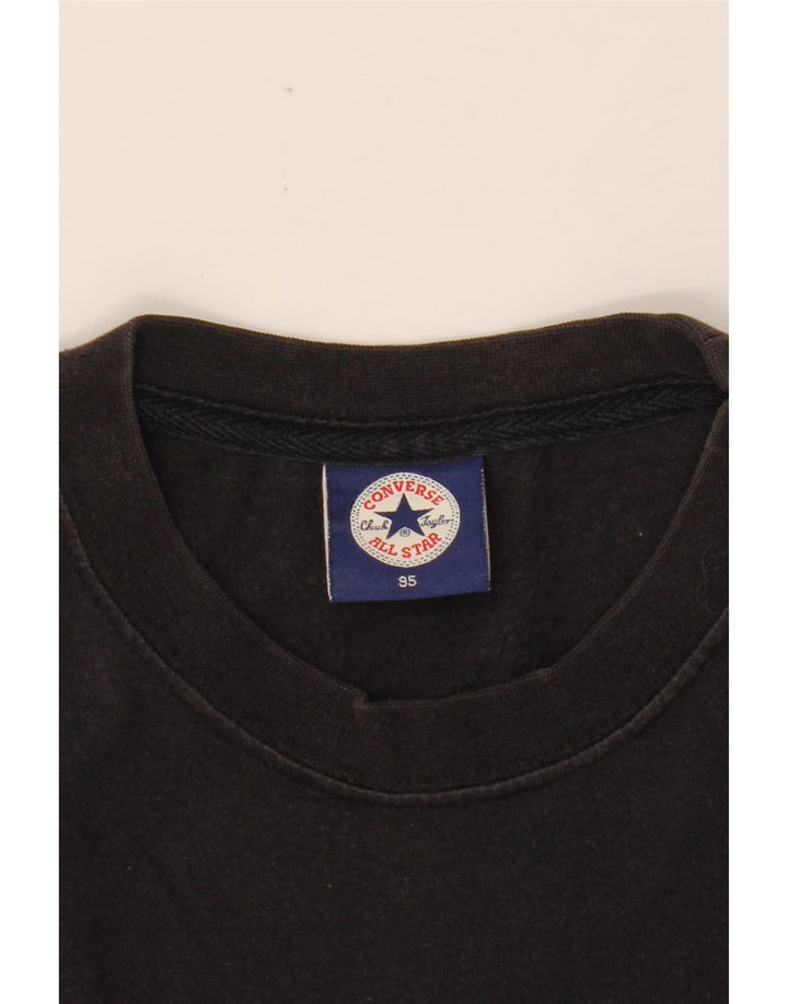 CONVERSE Camiseta con gráfico Chuck Taylor para hombre, talla mediana, negra