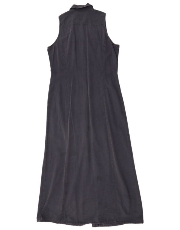 Murphy & Nye Vestido camisero largo sin mangas para mujer UK 40 XL Algodón azul marino
