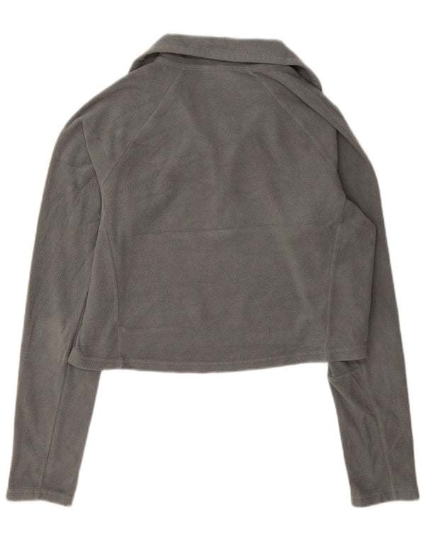 Columbia Jersey de forro polar con cuello y cremallera para mujer UK 6 XS Poliéster gris