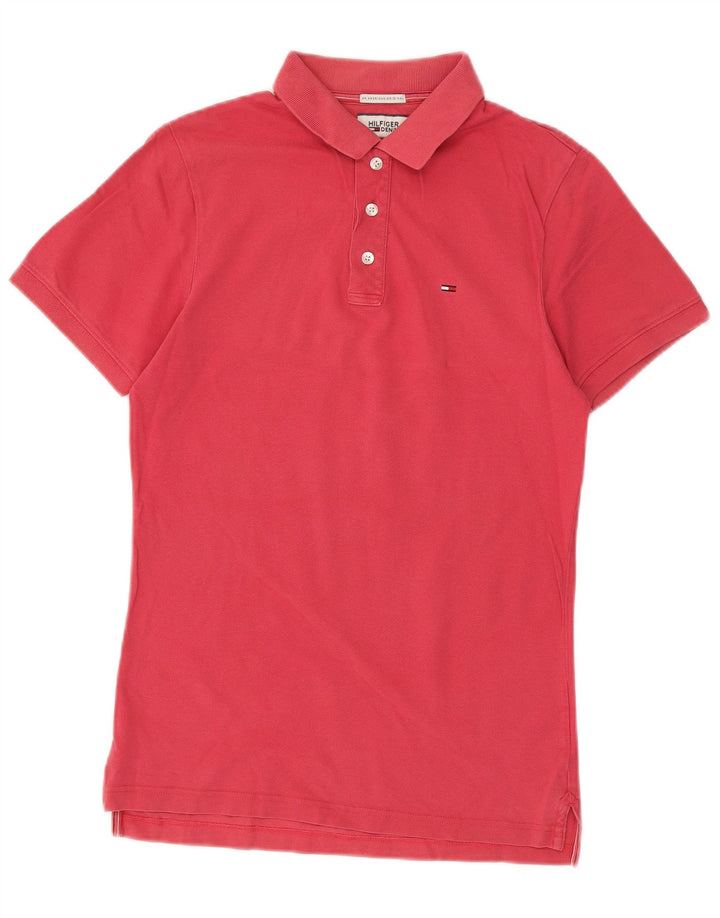 Tommy Hilfiger Polo para hombre pequeño rosa