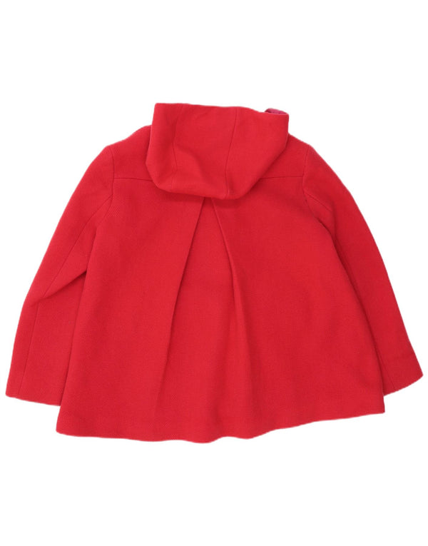 Abrigo Desigual Mujer Corto Con Capucha EU 40 Lana Rosa Mediana