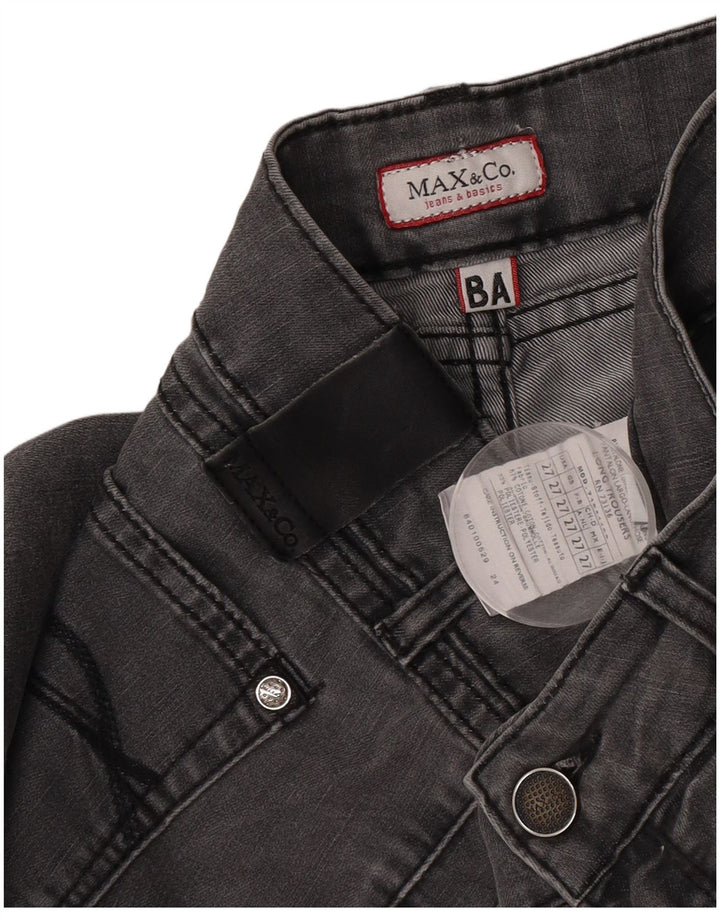 Max & Co. Vaqueros ajustados para mujer W27 L28 Algodón gris