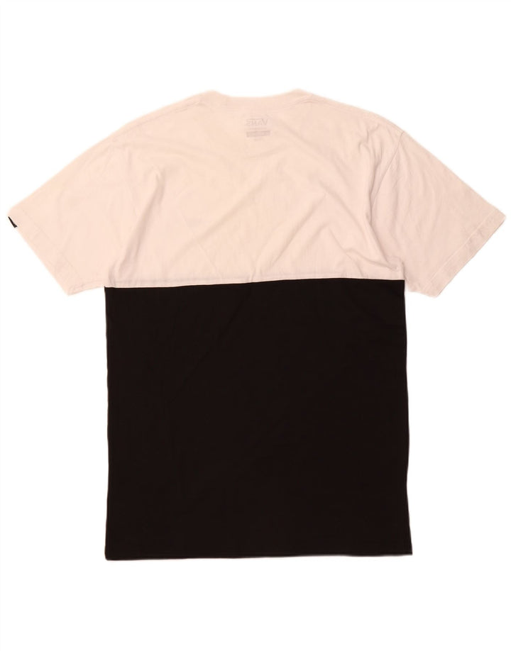 VANS Hombre Classic Fit Camiseta Top Medium White Colorblock