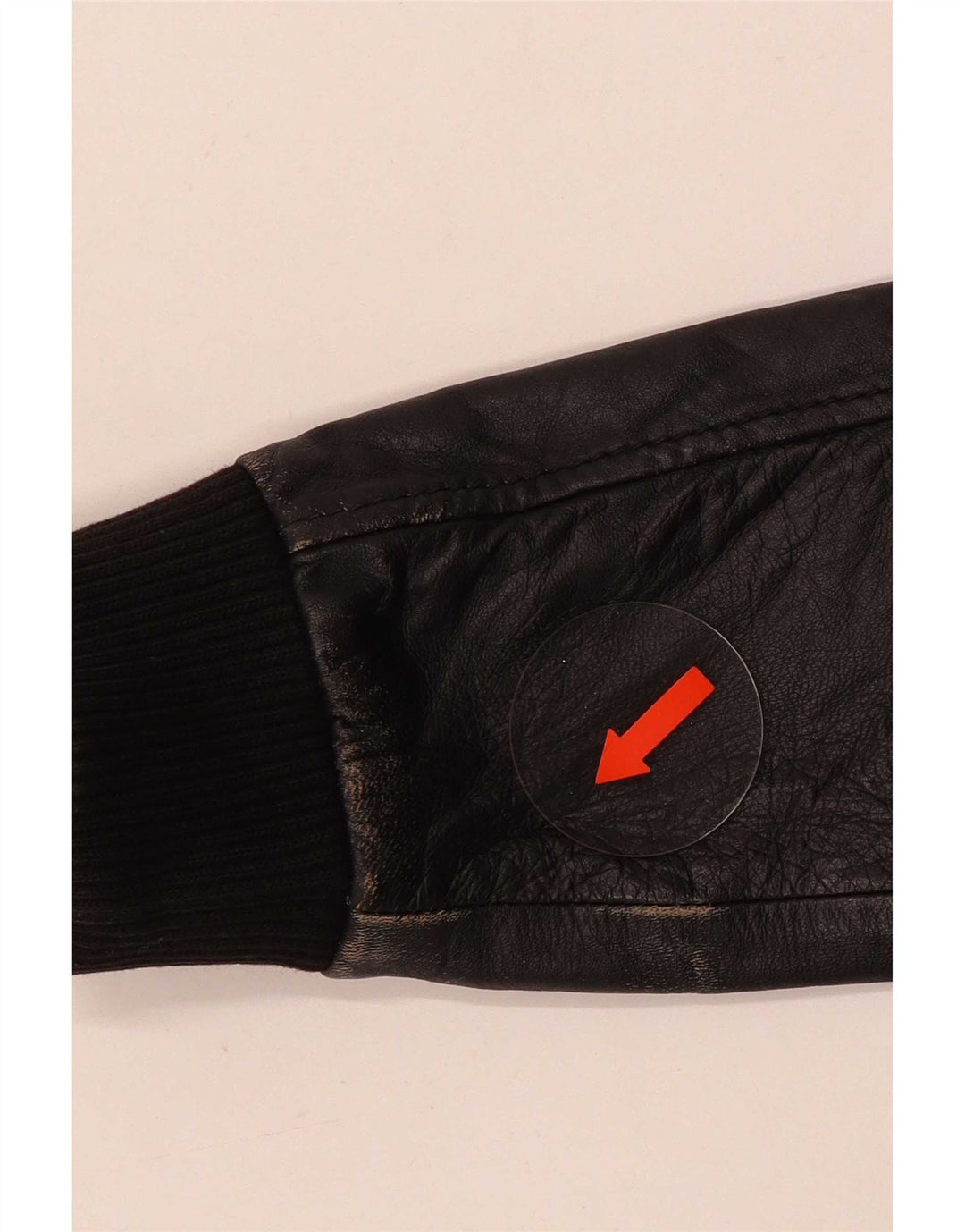 Pull & Bear Chaqueta de cuero para hombre UK 36 Small Black Colorblock