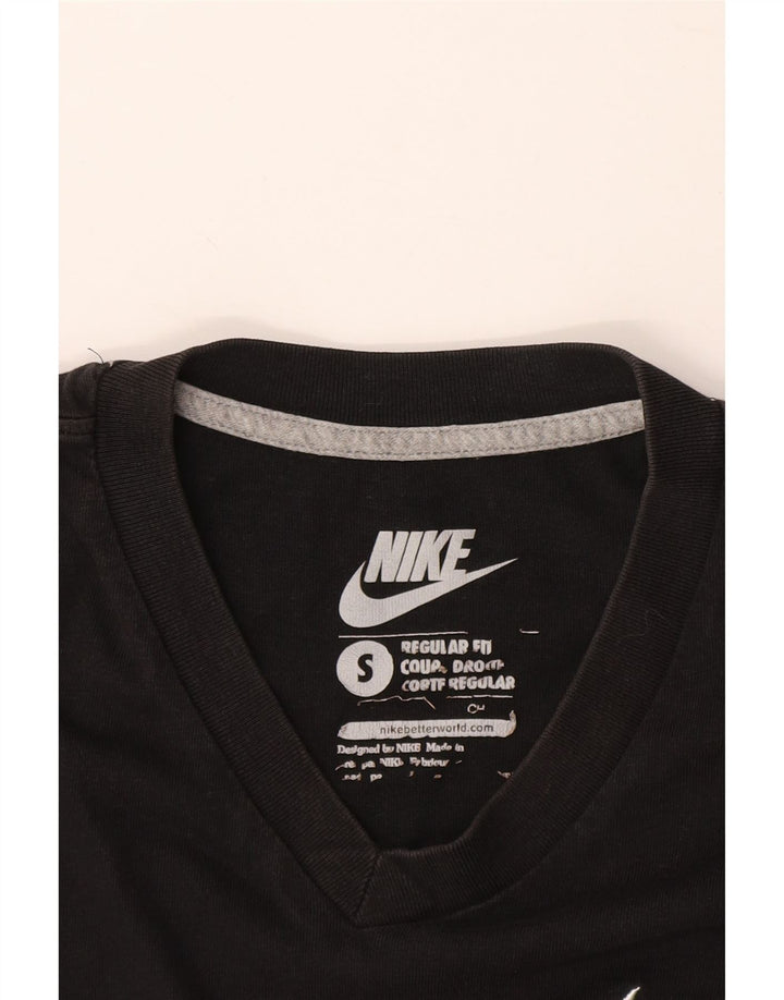 NIKE Camiseta de corte regular para hombre, talla pequeña, color negro