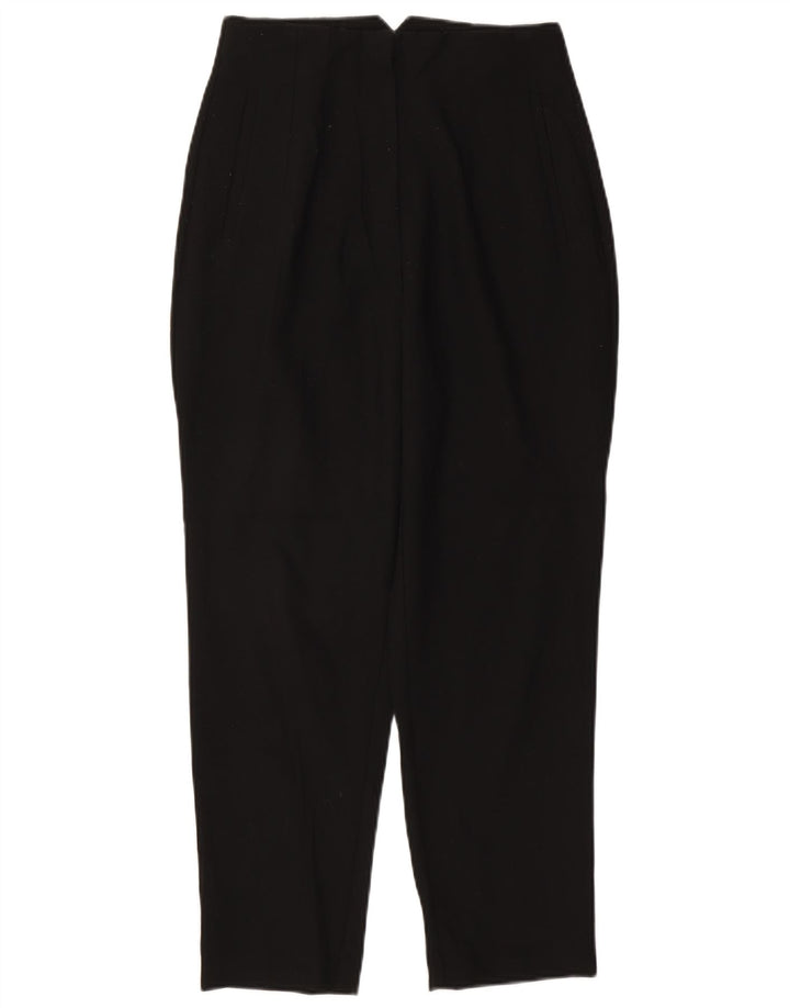 Zara Mujer Pantalón Casual Tapered Mediano W28 L26 Poliéster Negro
